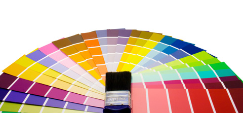 V R Graham Painting and Decorating Services: paint brush and colour swatches image